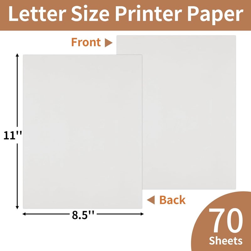 Hoiny 70 Sheet Certificate Paper 8.5 x 11 Letter Size, 100 GSM Thick Double-Sided, Stationery Parchment Printing Paper for Diploma, Award, Resume, Printer Friendly for Laser, Inkjet (Light gray) - Image 2